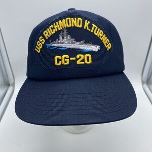 USS Richmond K Turner CG-20 Blue Baseball Cap Hat Snap-back OSFM USA Made